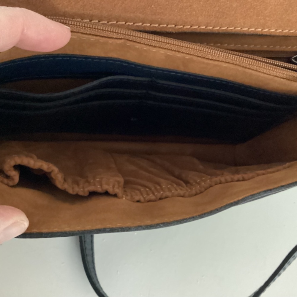 NWT PATRICIA NASH NAVY BLUE LEATHER CROSSBODY BAG PURSE - Picture 11 of 14